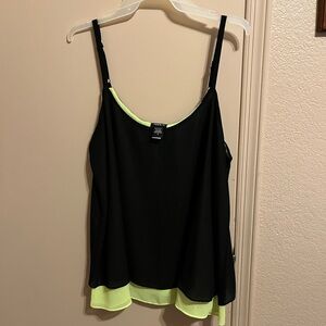 Torrid size 0 black and neon top
